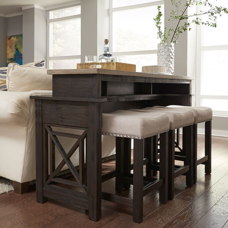 Heatherbrook 4 Piece Console Set (1-Console 3-Stools) 422OT4PCS