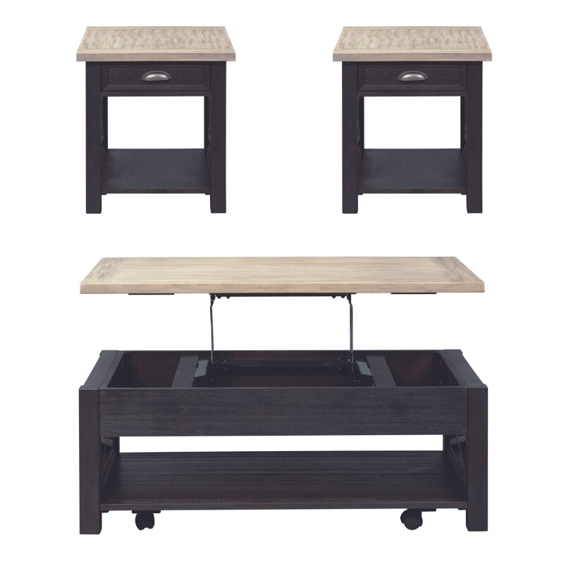 Heatherbrook Opt 3 Piece Set (1-Cocktail 2-End Tables) 422OTO3PCS