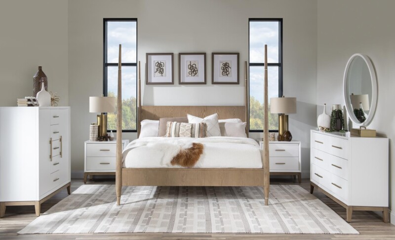 4230 Melrose BR Complete Poster Bed Queen 5/0 42304205K