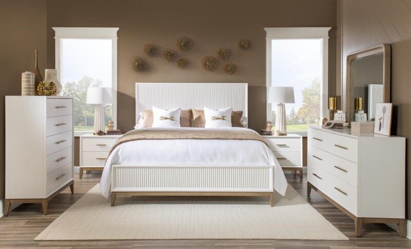 4230 Melrose BR Complete Sculpted Panel Bed Cal King 6/0 42304507K