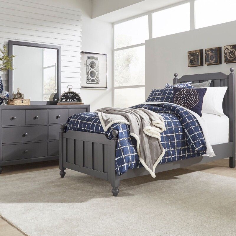 Cottage View Full Panel Bed, Dresser & Mirror 423YBRFPBDM