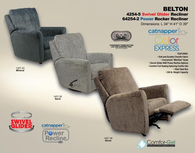 Belton 4254 Swivel Glider Recliner 42545