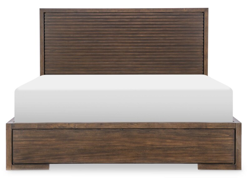 4290 Architect BR Complete Panel Bed W. 1 Side Storage King 6/6 42904109K