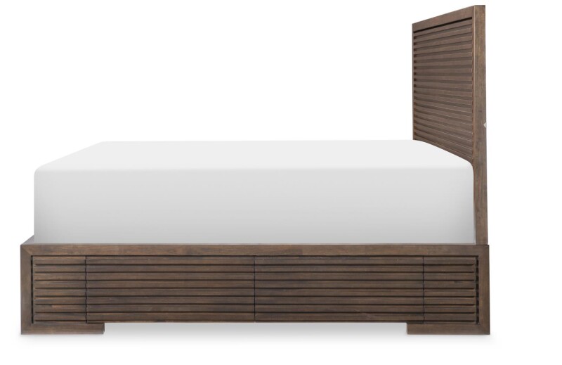 4290 Architect BR Complete Panel Bed W. 2 Side Storage Queen 5/0 42904111K