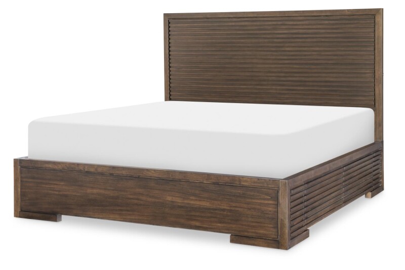 4290 Architect BR Complete Panel Bed W. 2 Side Storage King 6/6 42904112K