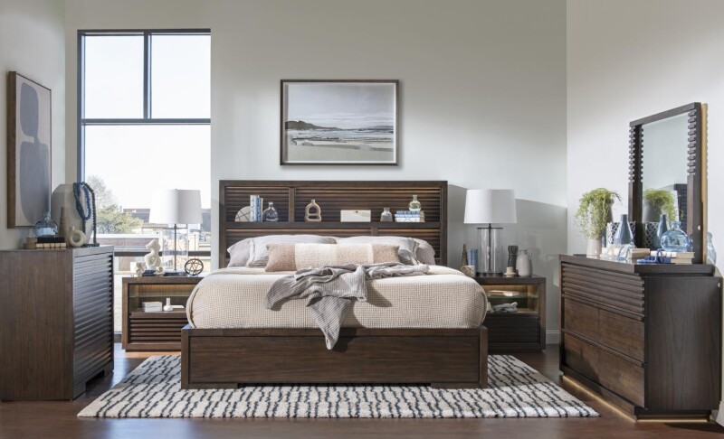 4290 Architect BR Complete Bookcase King Panel Bed 6/6 42904206K