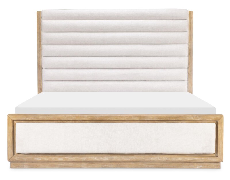 Complete King Channeled Uphostered Panel Bed 6/6 43804206K