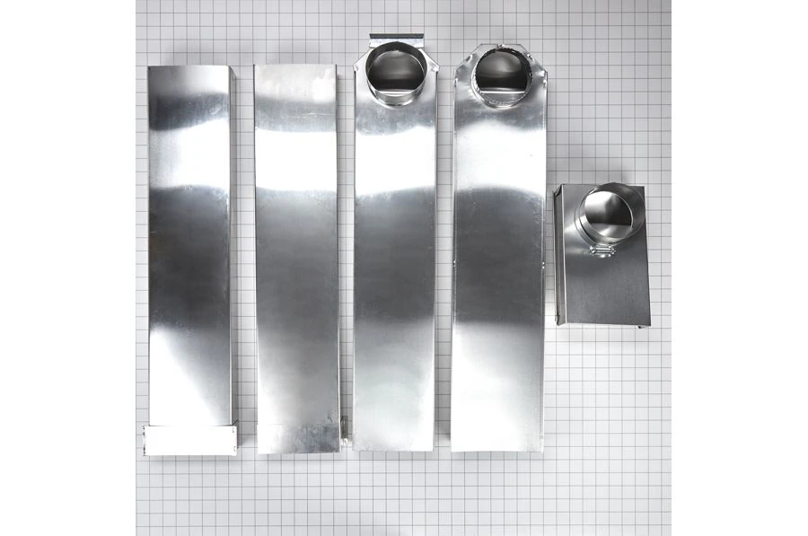 6' In-The-Wall Dryer Vent Periscope with 1 snap-lock male fitting and 1 female collar with strap, including 2 clamps 4392892