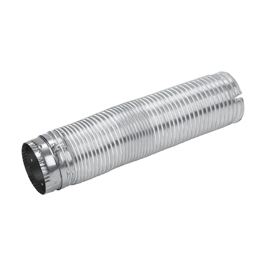 5' Dryer Exhaust Duct of snap-lock metal, with 1 male fitting and 1 female fitting for standard 4" exhaust openings 4396009RP