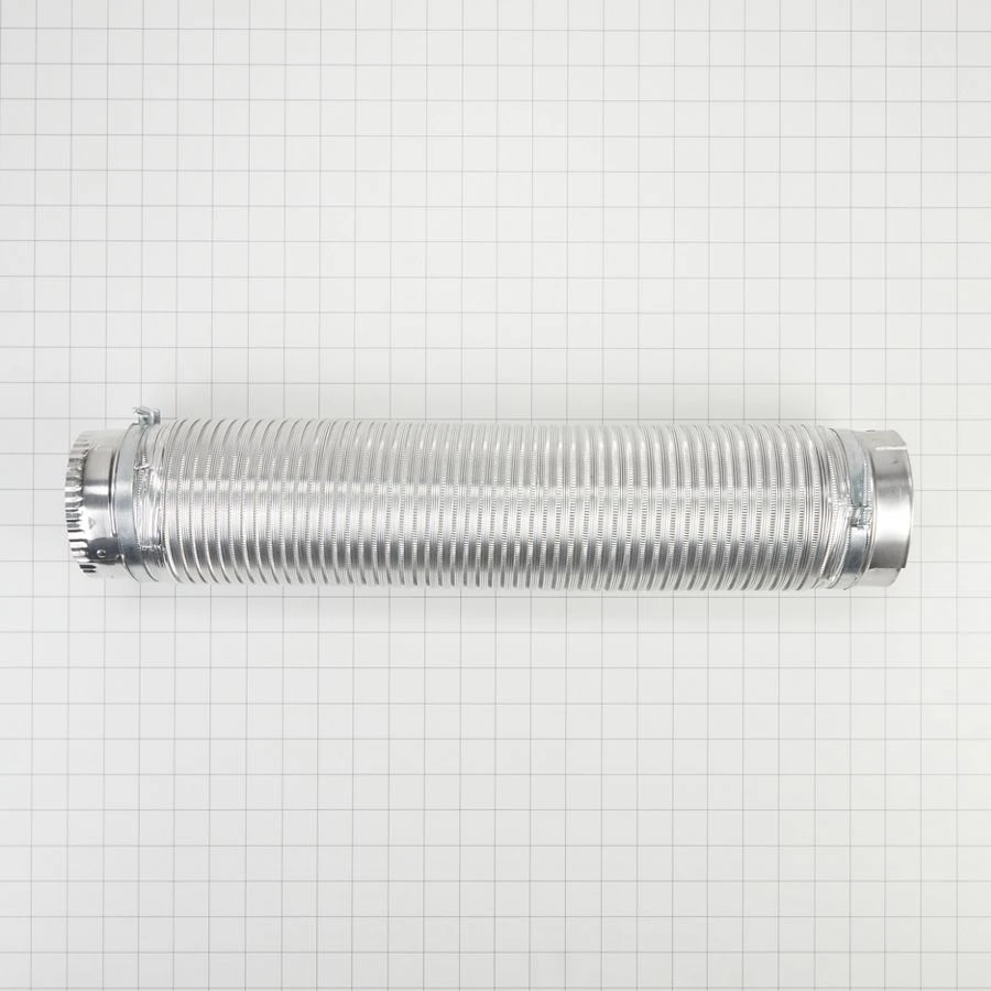 6' Dryer Exhaust Duct of snap-lock metal, with 1 male fitting and 1 female fitting for standard 4" exhaust openings 4396010RP