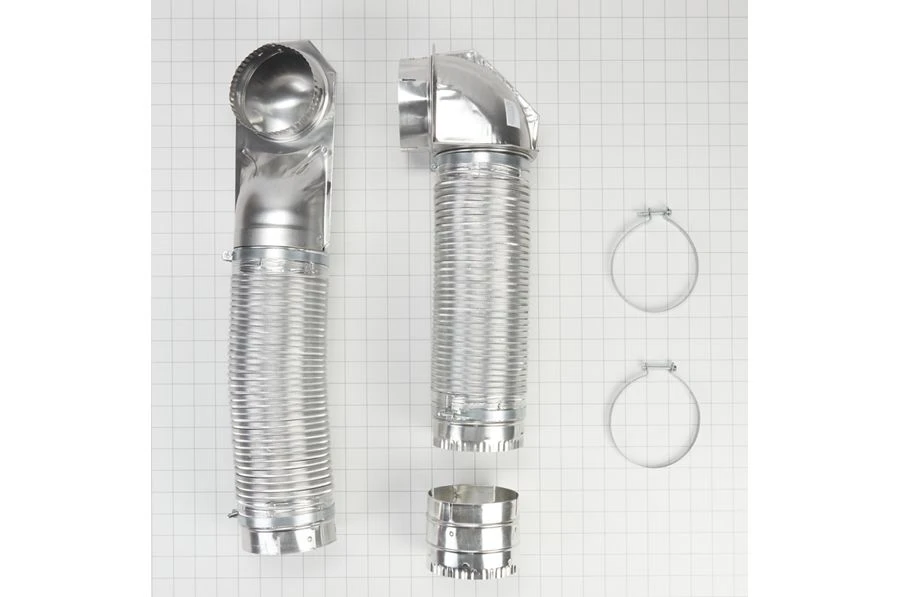 18"-29" Dryer Telescoping Vent Periscope for 2.5" clearance, with 1 male snap-lock fitting and 1 draw-band collar 4396013RB