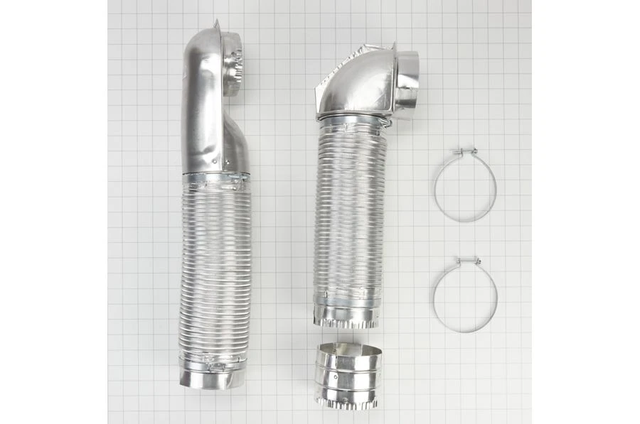 18"-29" Dryer Telescoping Vent Periscope for 2.5" clearance, with 1 male snap-lock fitting and 1 draw-band collar 4396013RB