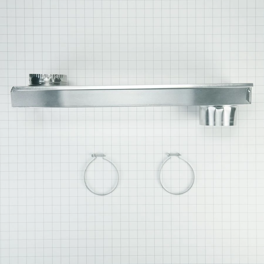 0"-18" Dryer Telescoping Vent Periscope for 2.5" clearance, with 1 male snap-lock fitting, draw-band collar & 2 clamps. 4396037RP