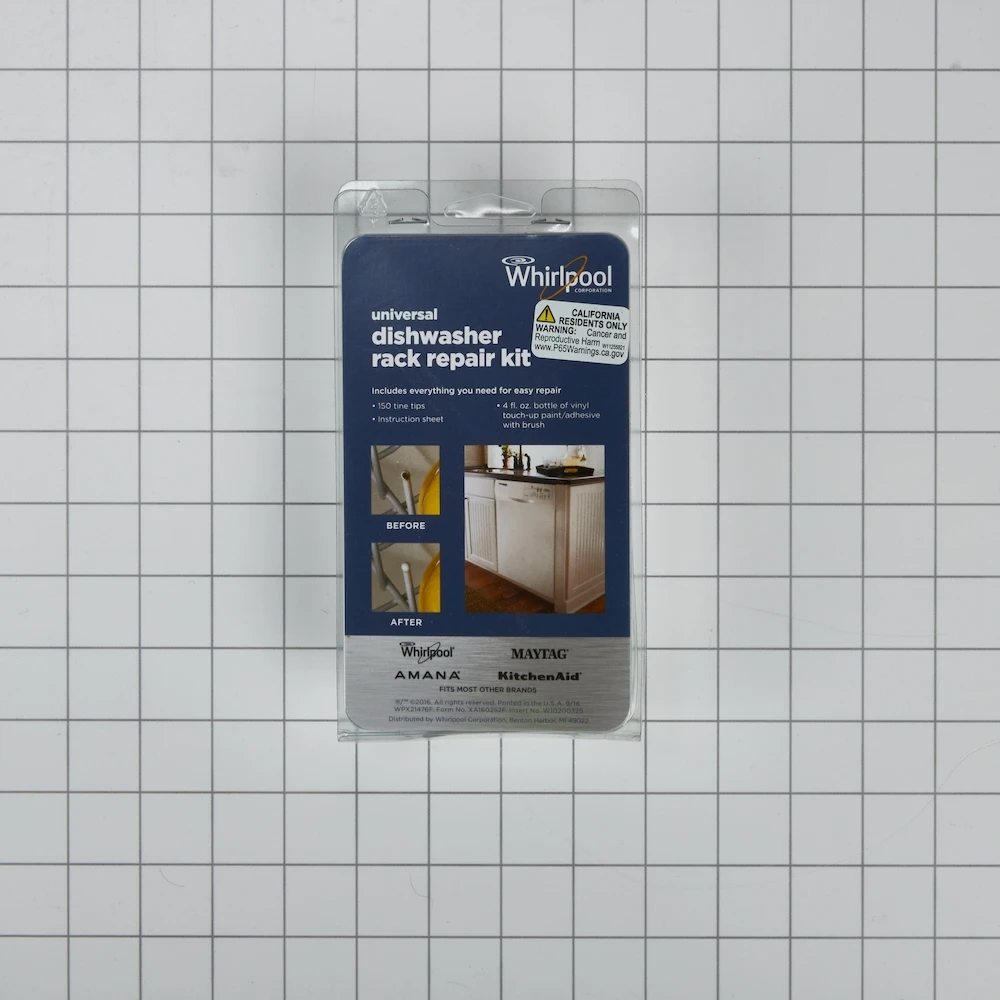 Dishwasher Rack Repair Kit With Grey Tine Tips And Vinyl Touch-up Paint - Repairs Two Racks And Cover Scratches 4396840RC