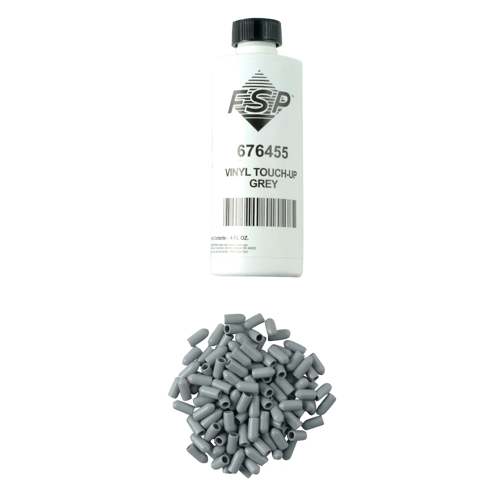 Dishwasher Rack Repair Kit With Grey Tine Tips And Vinyl Touch-up Paint - Repairs Two Racks And Cover Scratches 4396840RC