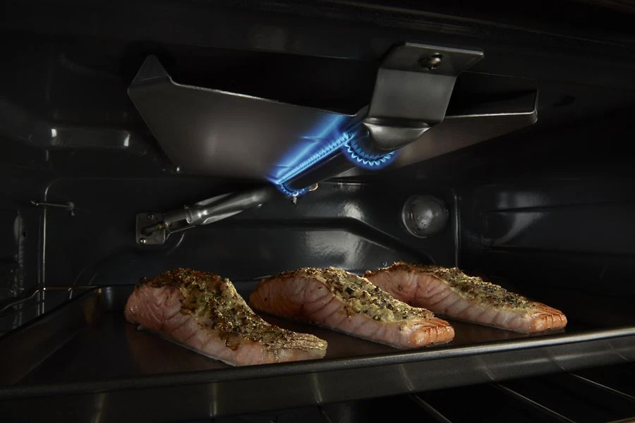 Premium Range Porcelain Broiler Pan and Roasting Rack - Grey (Includes Pan and Grid) 4396923