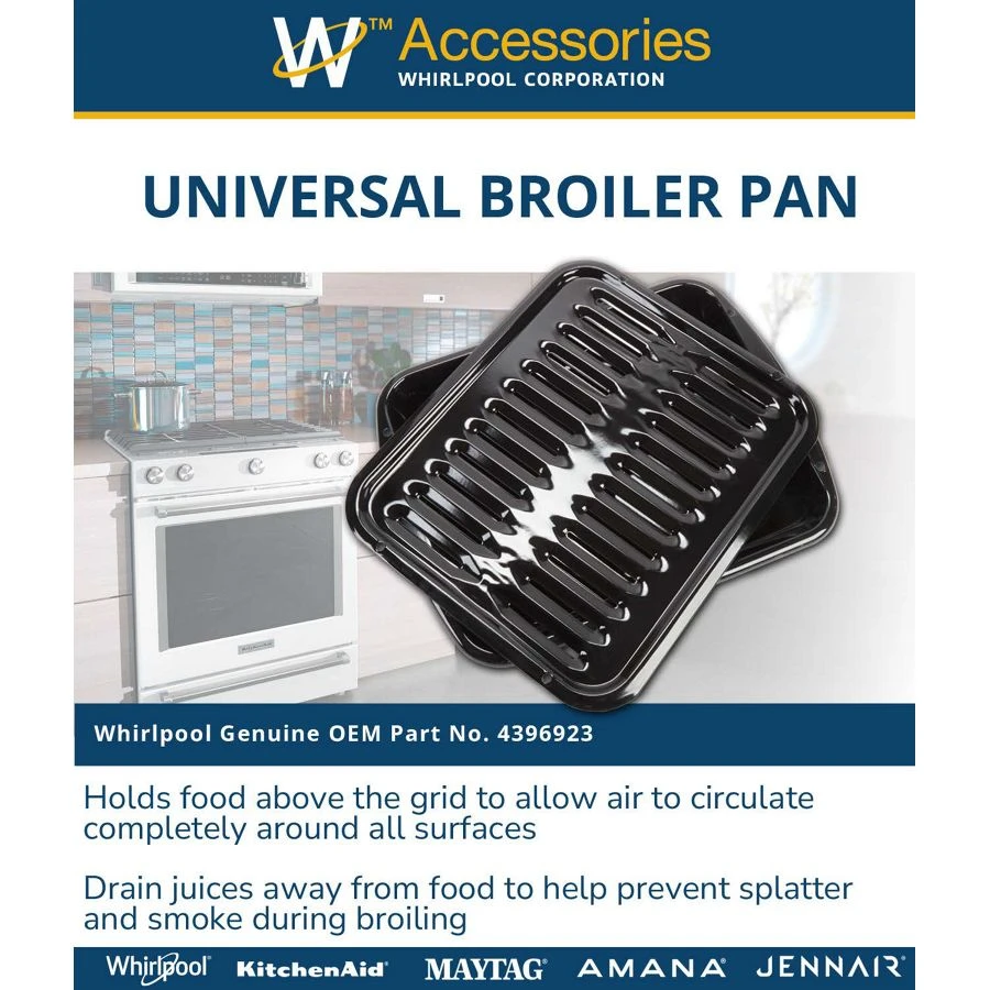 Premium Range Porcelain Broiler Pan And Roasting Rack - Grey (includes Pan And Grid) 4396923