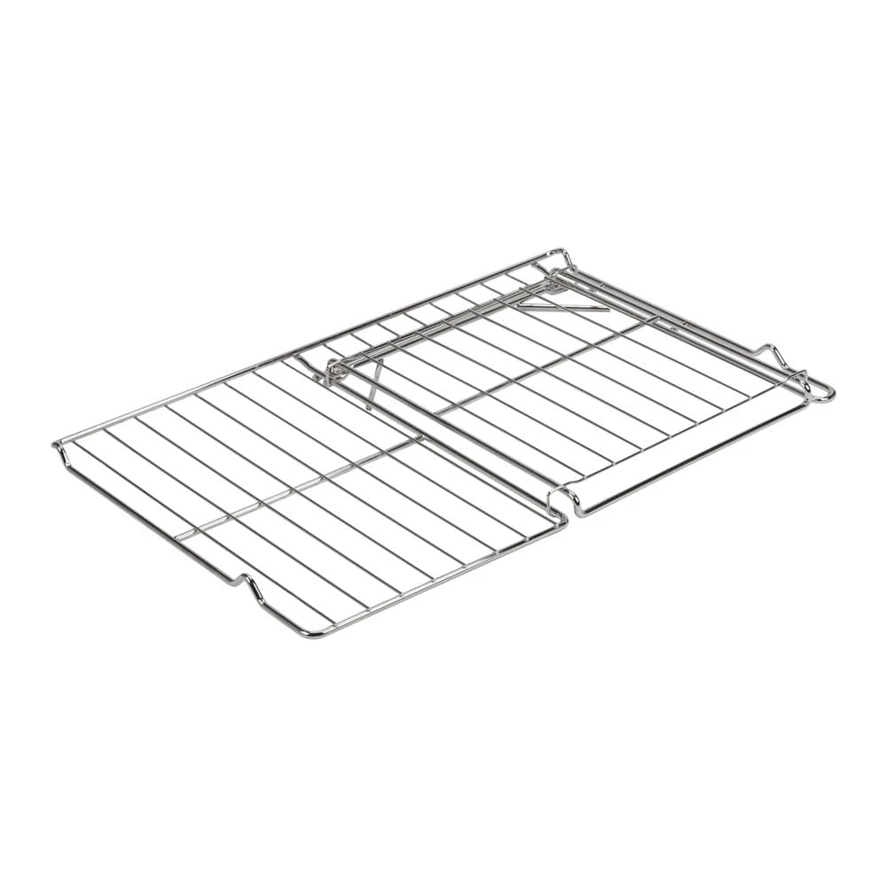 24" L x 15 3/4" D Split Oven Rack, Stainless Steel, half-shelf design, with 11 1/4" L x 14" D removable rack section 4396927