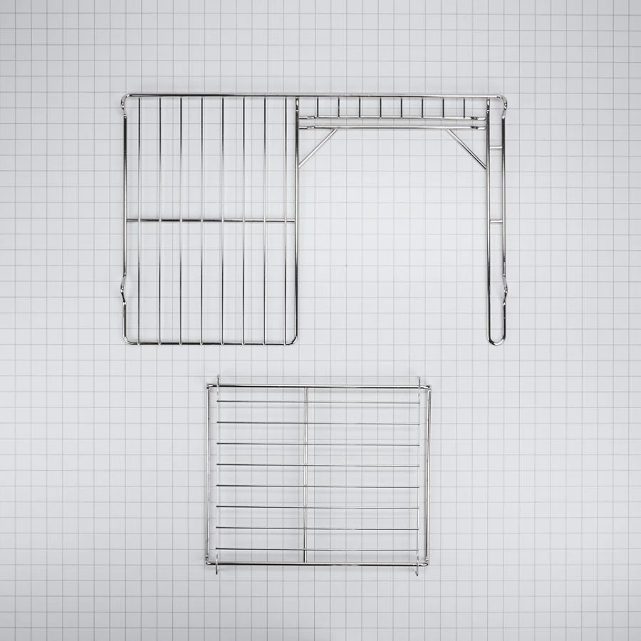 24" L X 15 3/4" D Split Oven Rack, Stainless Steel, Half-shelf Design, With 11 1/4" L X 14" D Removable Rack Section 4396927