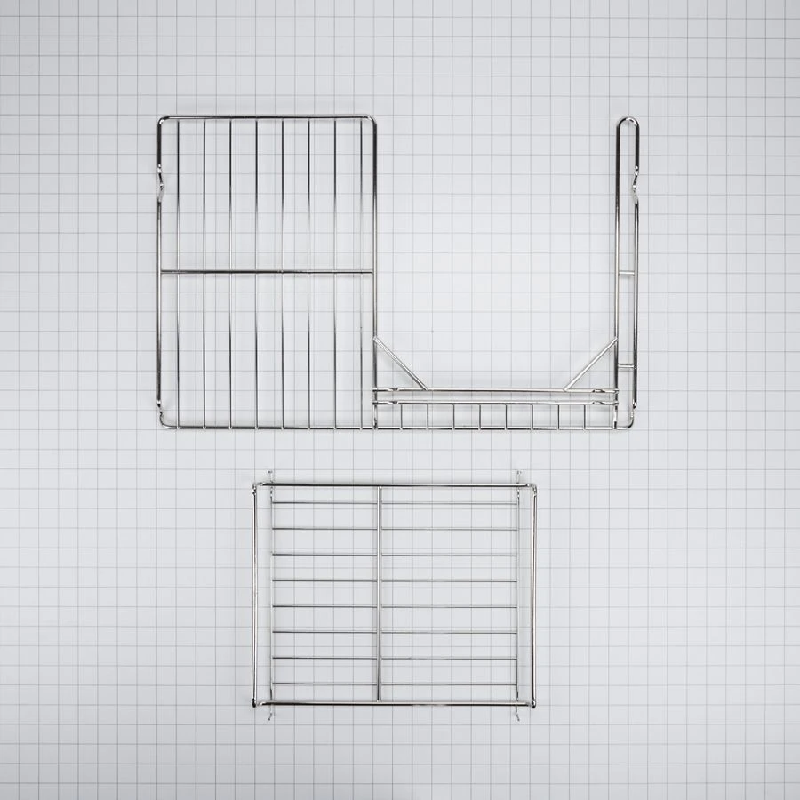 24" L X 15 3/4" D Split Oven Rack, Stainless Steel, Half-shelf Design, With 11 1/4" L X 14" D Removable Rack Section 4396927