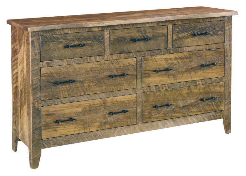Amish Essentials Amish Rough Sawn 7 Drawer Dresser 44071