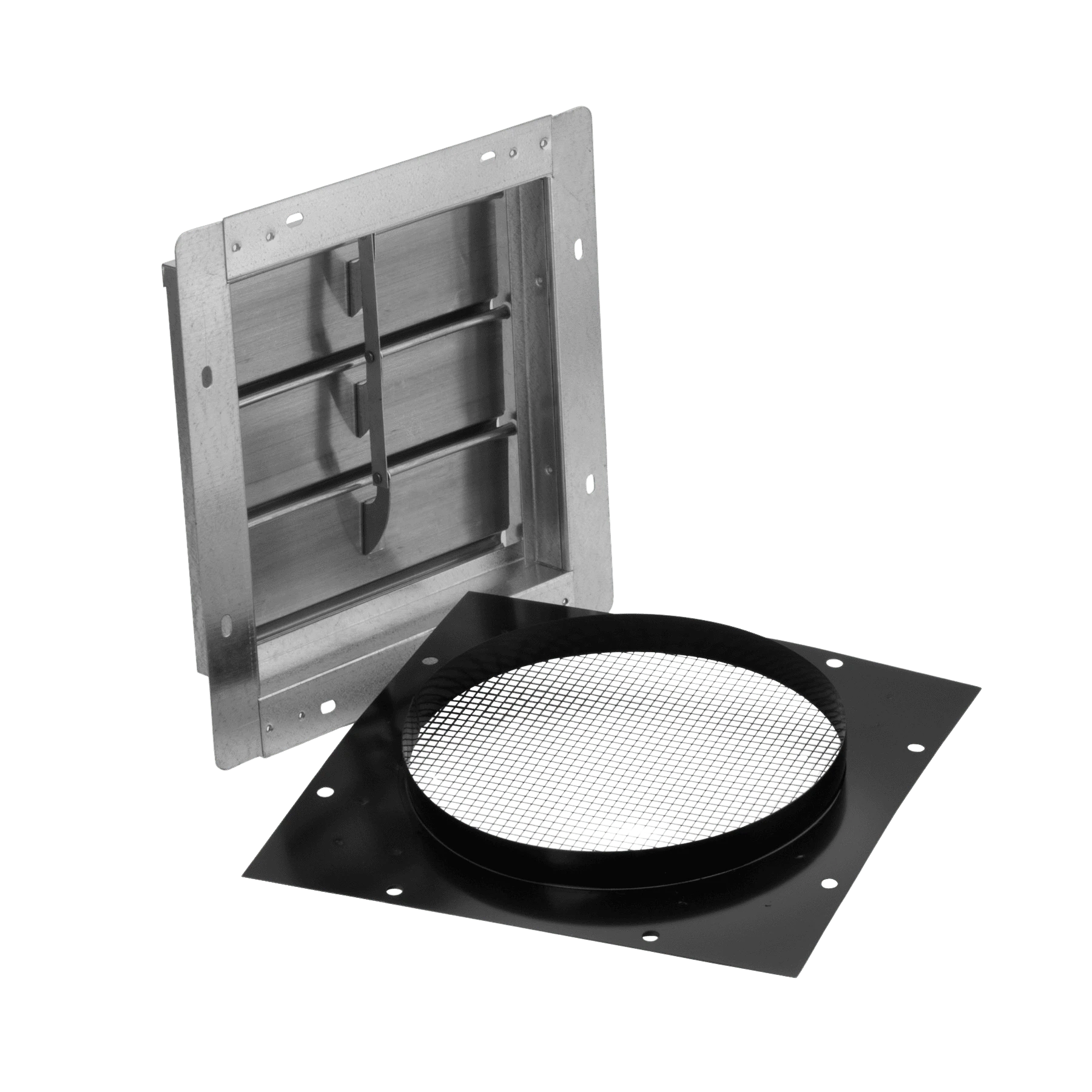Wall Vent For 10" Round Duct With Bird Screen, Louvered 441