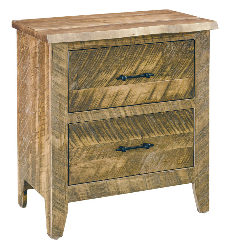 Amish Essentials Amish Rough Sawn 2 Drawer Nightstand 44421