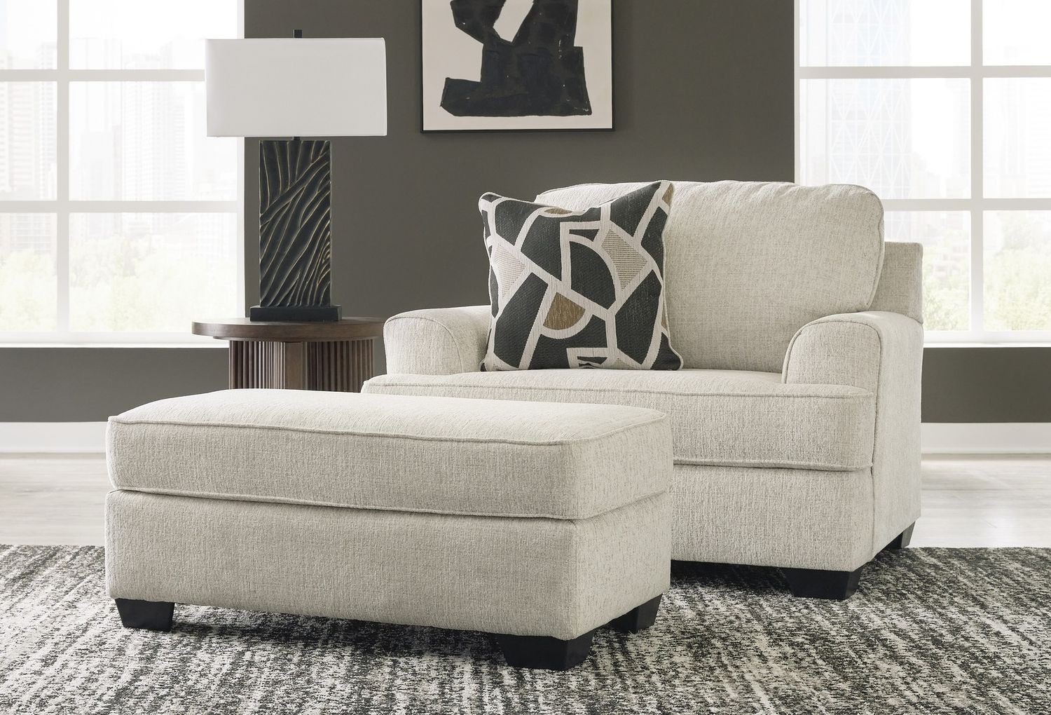 Heartcort Ottoman In Quartz 4460414