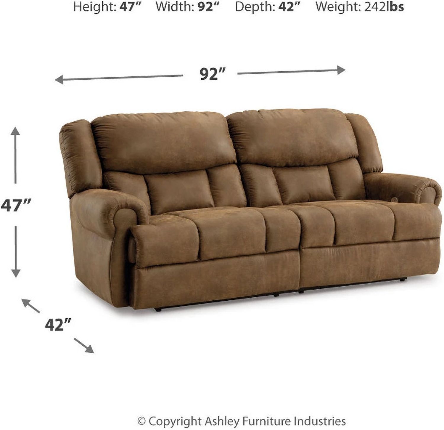 Boothbay Auburn 2 Seat Reclining Power Sofa 4470447