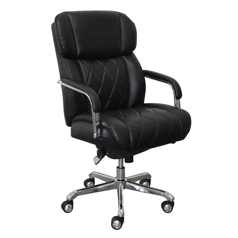 Sutherland Quilted Leather Office Chair, Jet Black - 44813A-LZB 44813ALZB