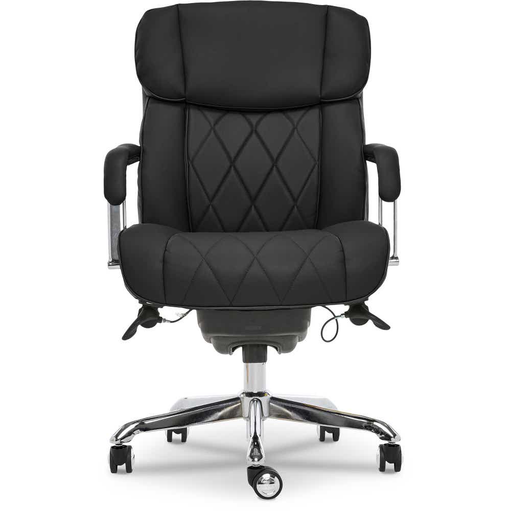 Sutherland Quilted Leather Office Chair, Jet Black - 44813A-LZB 44813ALZB