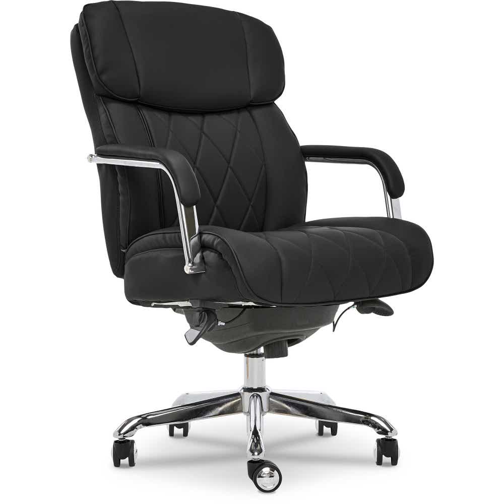 Sutherland Quilted Leather Office Chair, Jet Black - 44813A-LZB 44813ALZB