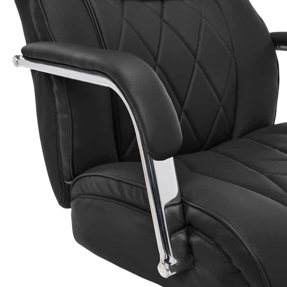 Sutherland Quilted Leather Office Chair, Jet Black - 44813A-LZB 44813ALZB