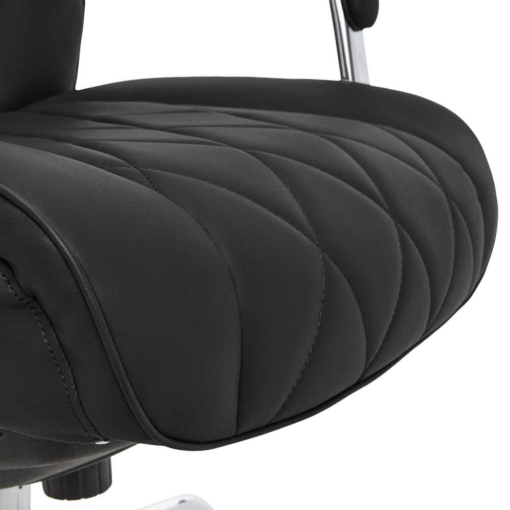 Sutherland Quilted Leather Office Chair, Jet Black - 44813A-LZB 44813ALZB