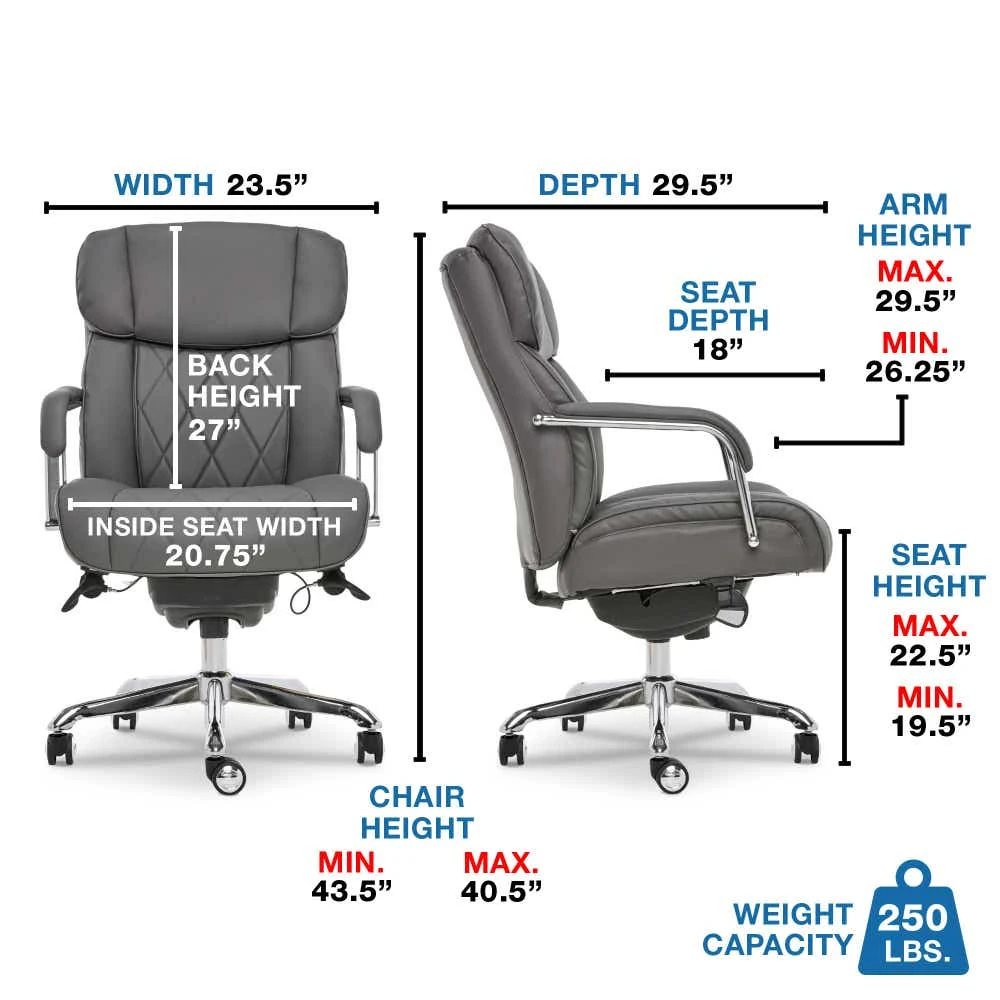 Sutherland Quilted Leather Office Chair 44813BLZB