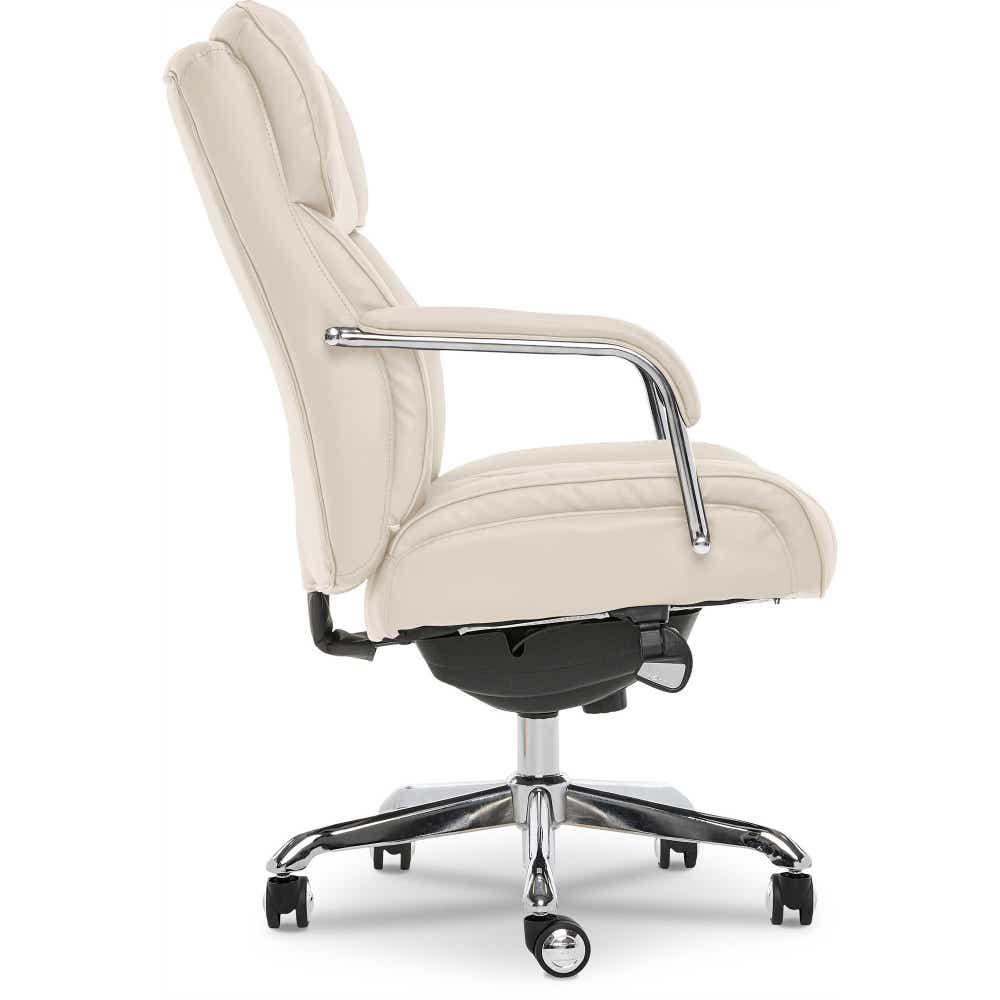 Sutherland Quilted Leather Office Chair, Light Ivory - 44813C-LZB 44813CLZB