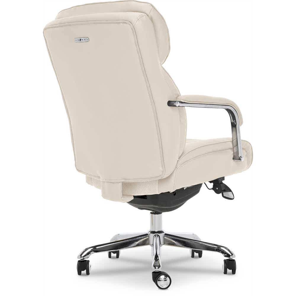 Sutherland Quilted Leather Office Chair, Light Ivory - 44813C-LZB 44813CLZB