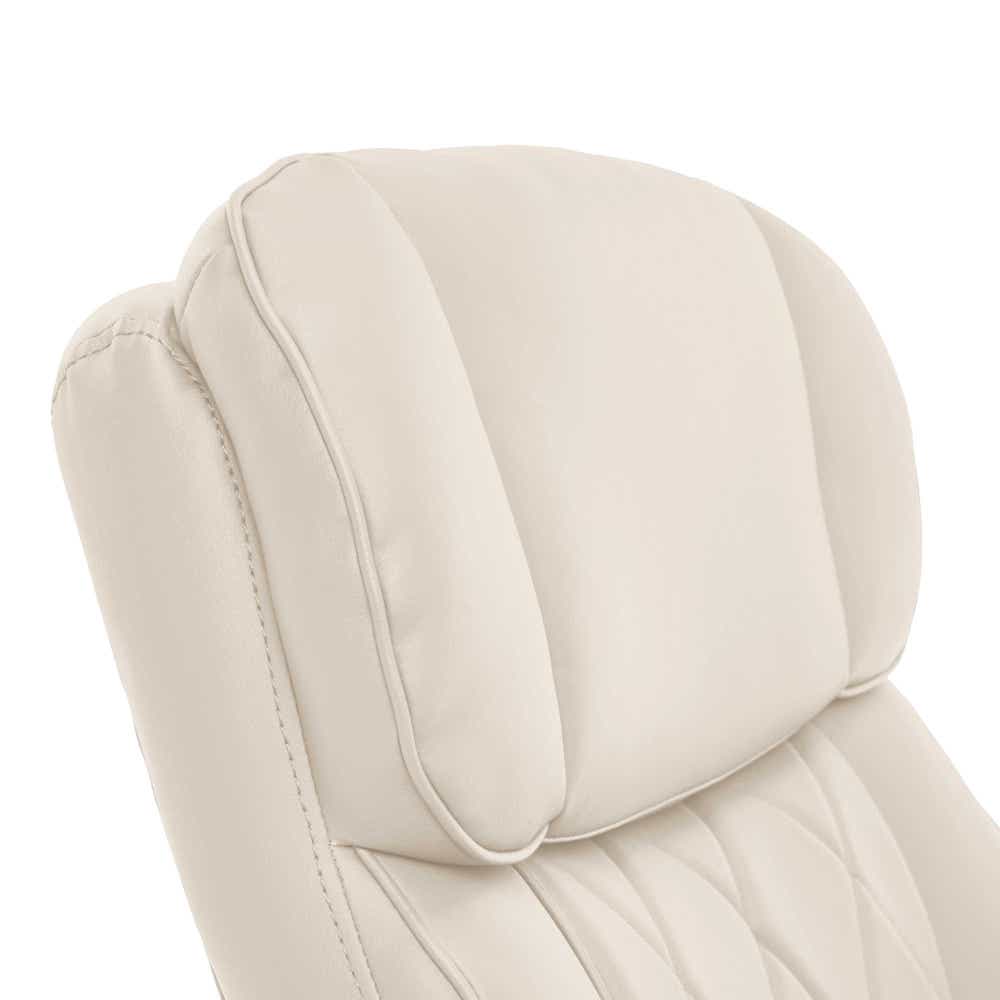 Sutherland Quilted Leather Office Chair, Light Ivory - 44813C-LZB 44813CLZB