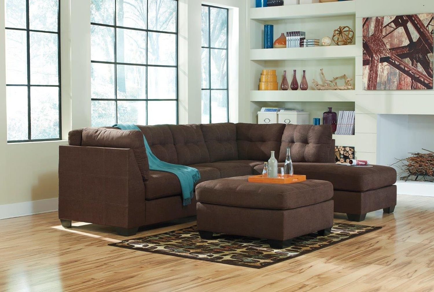Maier Oversized Accent Ottoman In Walnut 4522108