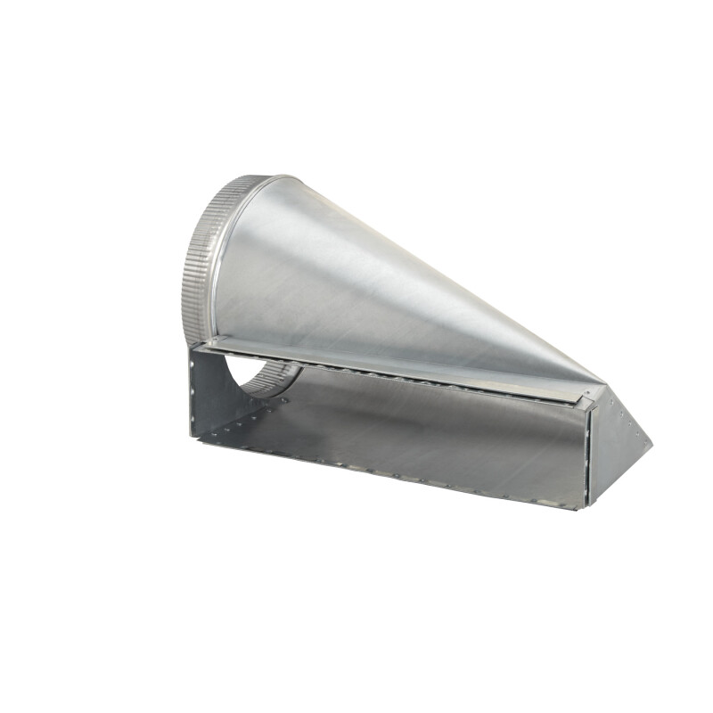 4-1/2 x 18-1/2 to 10-Inch Round Transition for Range Hoods and Bath Ventilation Fans 453