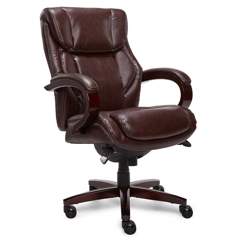 Bellamy Executive Leather Office Chair, Brown - 45783-LZB 45783LZB
