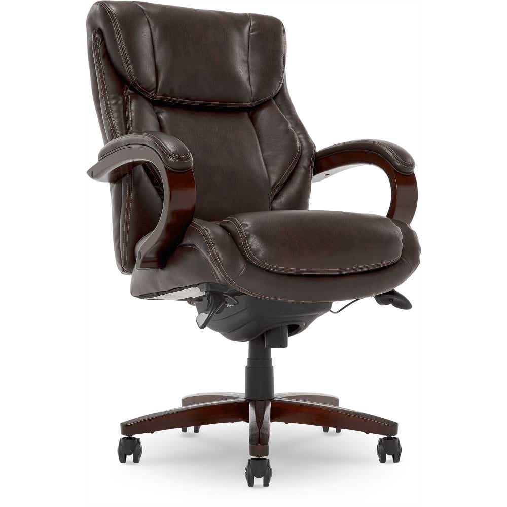Bellamy Executive Leather Office Chair, Brown - 45783-LZB 45783LZB