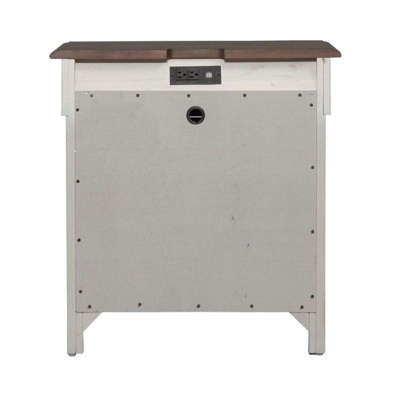 Ivy Hollow 3 Drawer Night Stand w/ Charging Station 457BR61