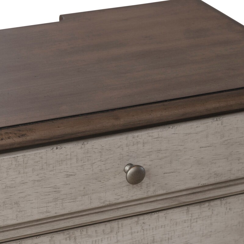 Ivy Hollow 3 Drawer Night Stand w/ Charging Station 457BR61