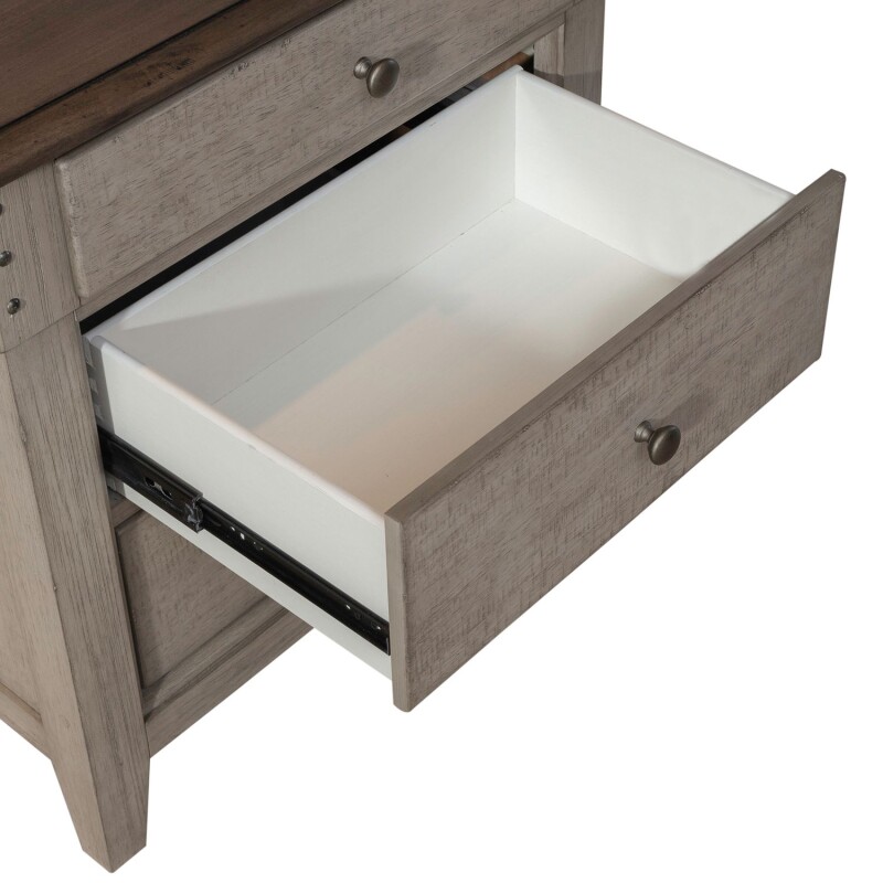Ivy Hollow 3 Drawer Night Stand w/ Charging Station 457BR61