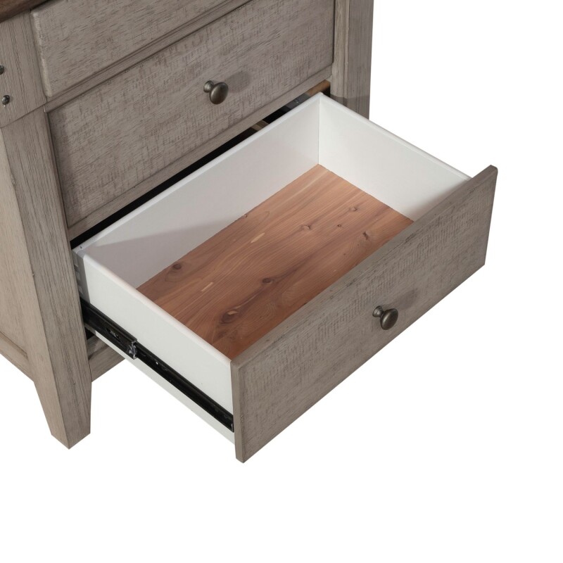 Ivy Hollow 3 Drawer Night Stand w/ Charging Station 457BR61