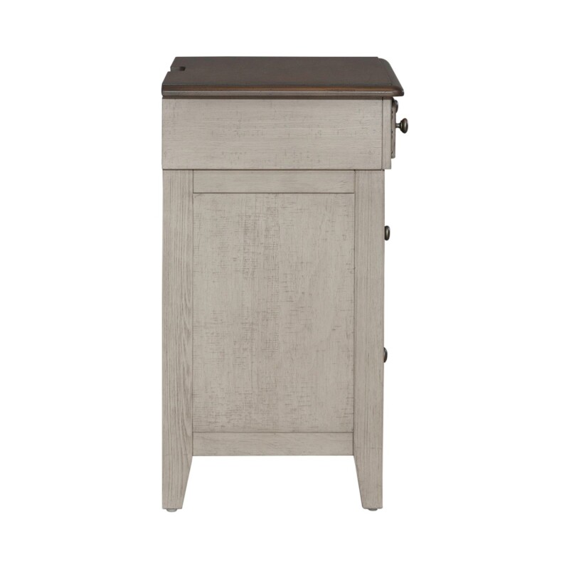 Ivy Hollow 3 Drawer Bedside Chest w/ Charging Station 457BR62