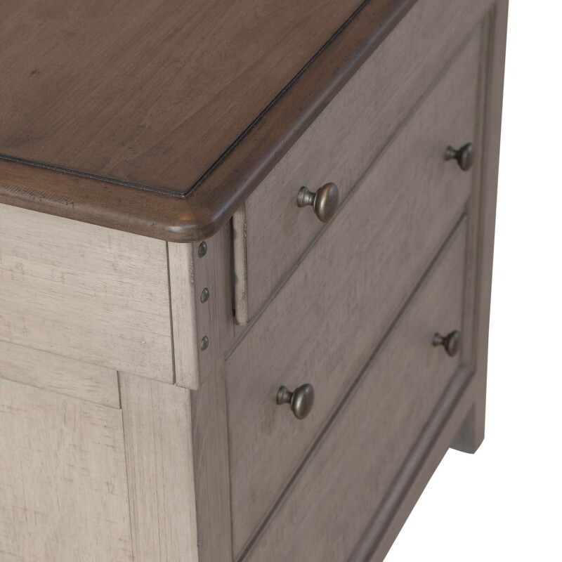 Ivy Hollow 3 Drawer Bedside Chest w/ Charging Station 457BR62