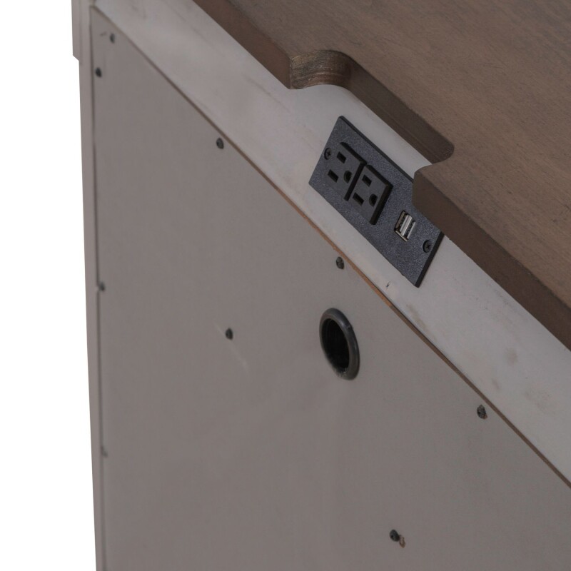 Ivy Hollow 3 Drawer Bedside Chest w/ Charging Station 457BR62