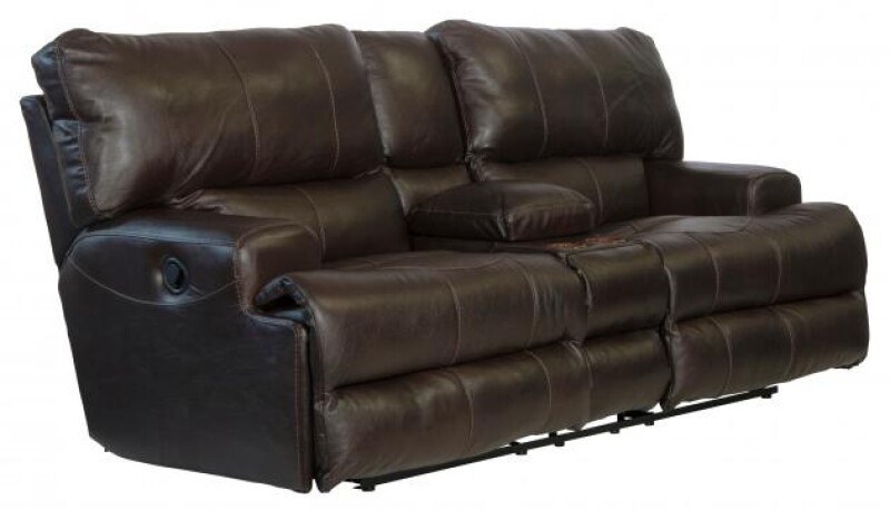Wembley 458 Lay Flat Reclining Console Loveseat 4589
